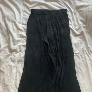 [Zara] elastic pleated wide leg pant